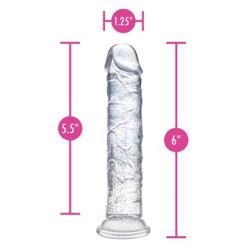 Gala Funkelnder Transparenter Dildo - 15.2 cm