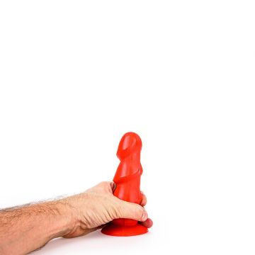 All Black Danny Dildo Rot - 17 cm