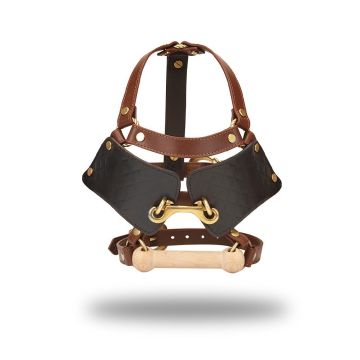 Leder-Blinders mit Mundknebel - Liebe Seele