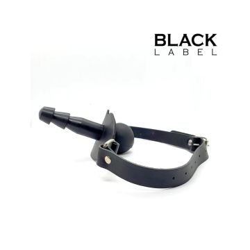 Black Label Ball Gag mit Dildo Aufsatz - Schwarz