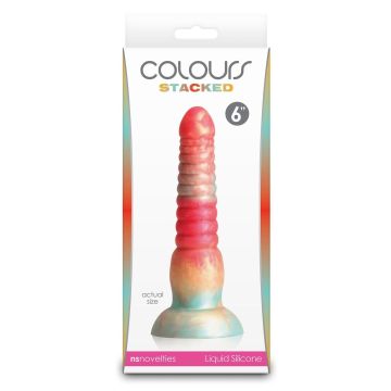 Gestapelte Dildo 16 cm - Rot/Gold