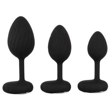 Vibrations-Buttplug-Set Schwarz - Anos