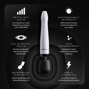 Wand Vibrator Doxy 2.0 - Die Cast Max Cordless - Wit