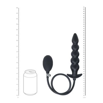 Levelz Beaded Opblaasbare Buttplug - Zwart