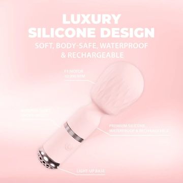 Mini Vibrations-Wand Velour - Rosa