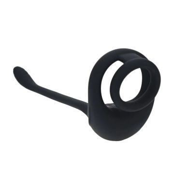 Dual-Motor-Cockring mit Prostata-Stimulator - Schwarz