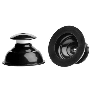 Master Series Silicone Tepelzuigers Plungers - Zwart