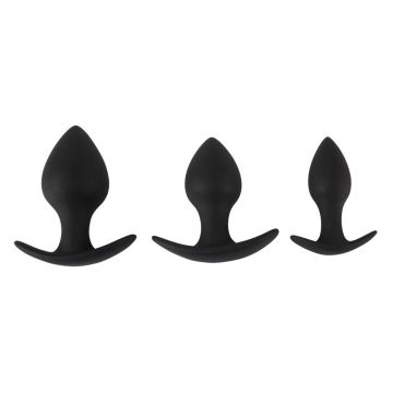 3-teilige Analtrainer-Set - Schwarz