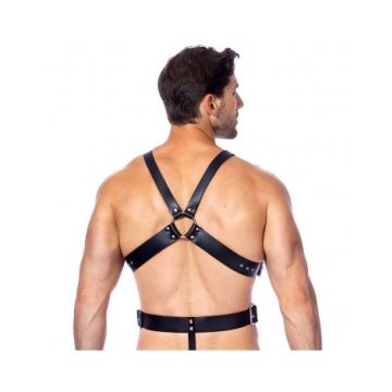Bondage-Harness mit Cockring - 4 und 5 cm