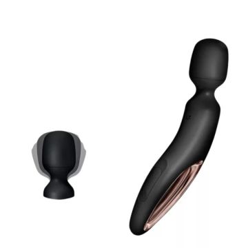 Satisfyer Wand-erland Vibrator - Zwart/Rose Gold