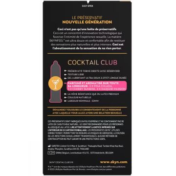 Latexfreie Kondome mit Geschmack Cocktail Club - 9 Stück