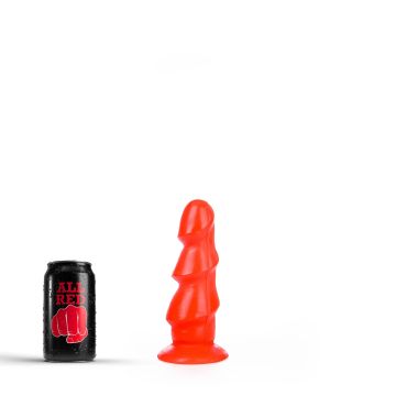 All Black Danny Dildo Rot - 17 cm