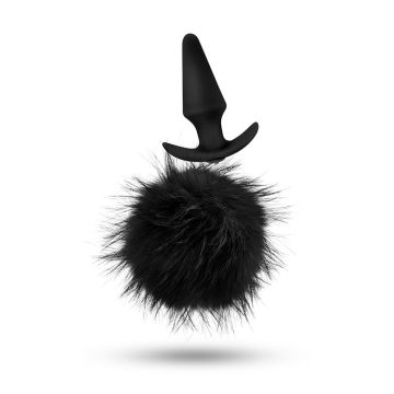 Buttplug mit Kaninchenschwänzchen - Silikon