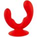Dualvibrator mit Saugnapf - Rot
