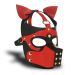 XR Brands Hound Hood met Muzzle - Zwart/Rood XR Brands Hound Hood met Muzzle - Zwart/Rood