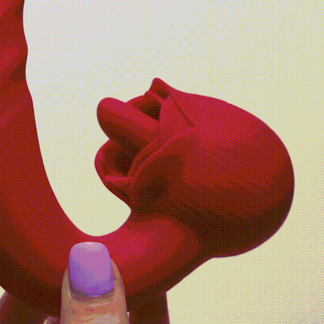 Stoßender Rabbit Vibrator Rose B - Series Cute