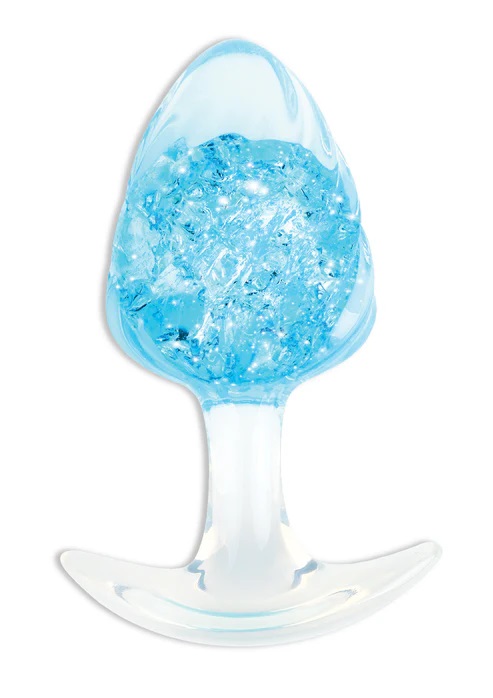 Crystal Buttplug Large - Blau