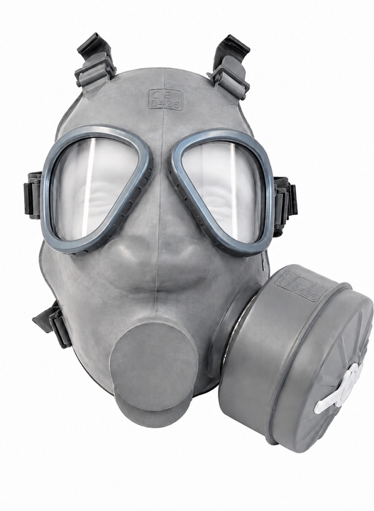 M61 Typ 2 Finnische Gasmaske mit Seitenfilter